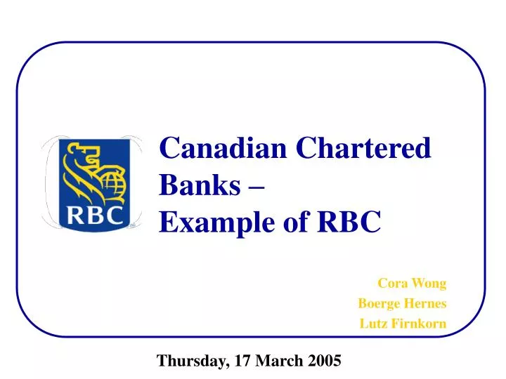 canadian chartered banks example of rbc