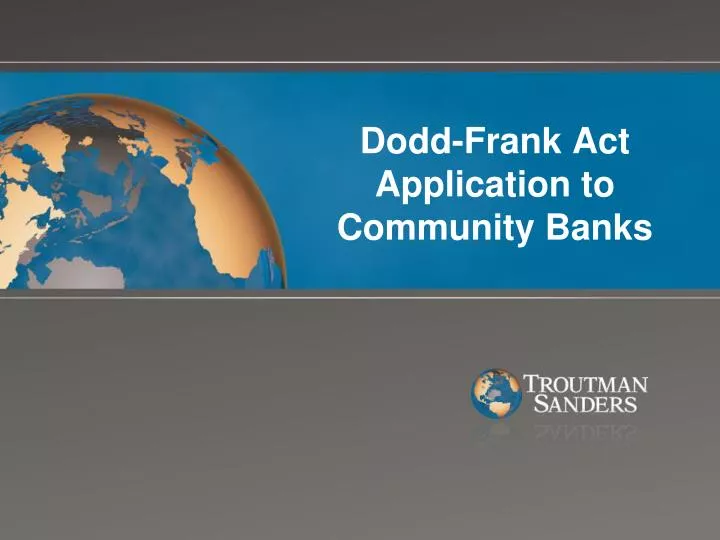 dodd frank act application to community banks