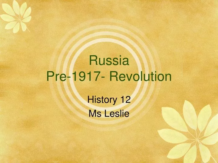 russia pre 1917 revolution