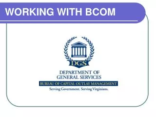 WORKING WITH BCOM