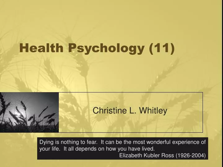 health psychology 11