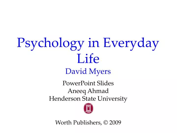 psychology in everyday life david myers