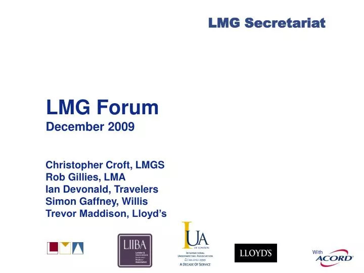 lmg forum december 2009