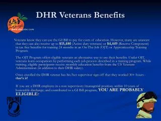 DHR Veterans Benefits