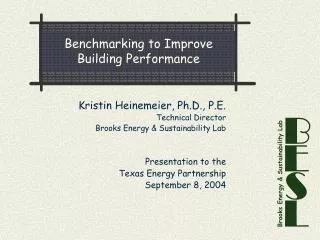 Benchmarking to Improve Building Performance