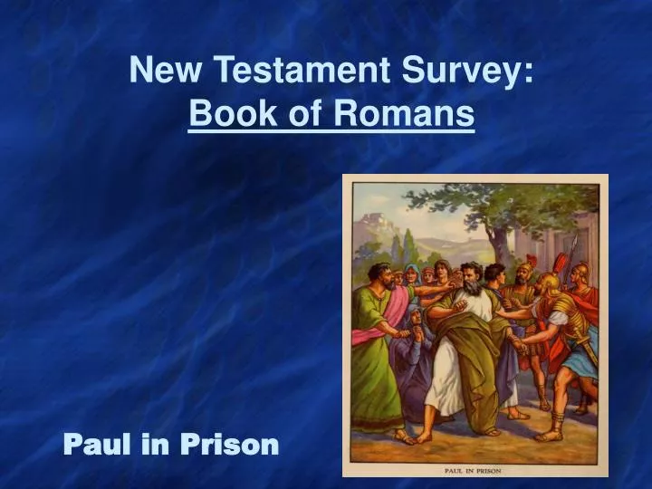 new testament survey book of romans