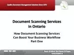 Document Scanning Services in Ontario: How Document Scannin