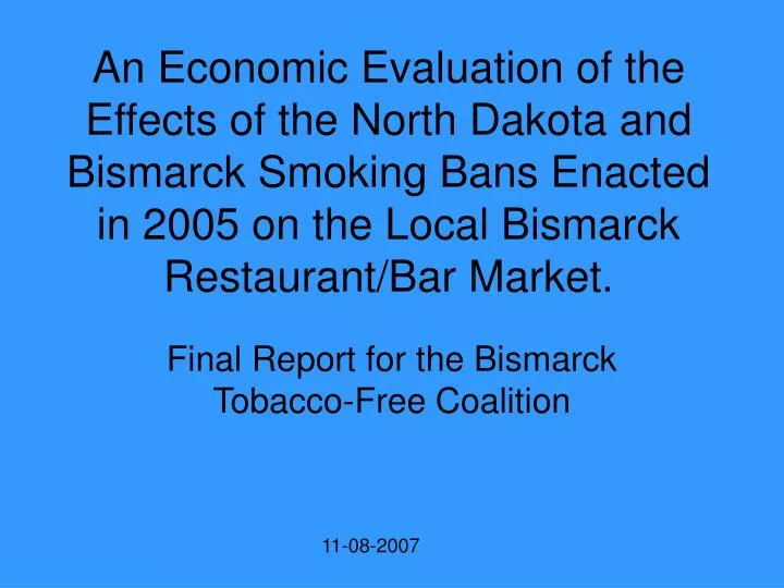 final report for the bismarck tobacco free coalition