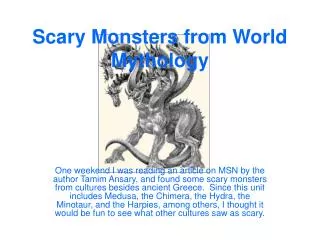 Scary Monsters from World Mythology