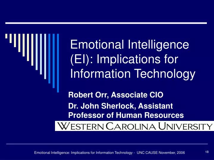 emotional intelligence ei implications for information technology