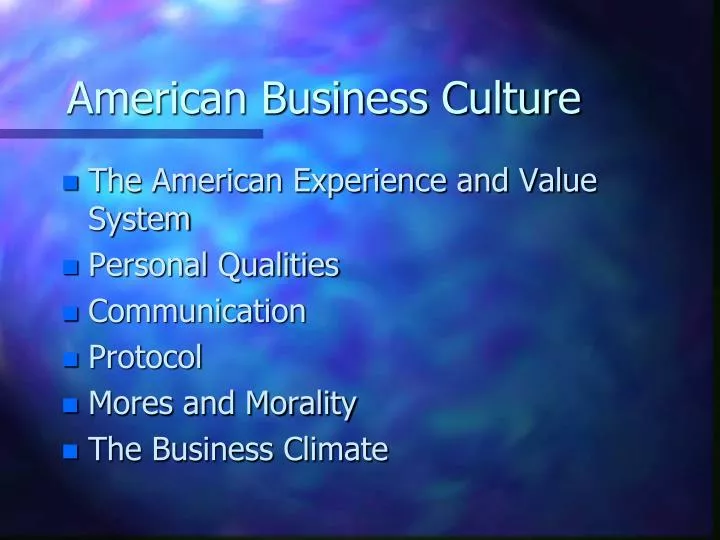 american business culture