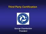 Third Party Certification - slide 1