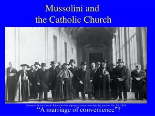 Mussolini and the Catholic Church