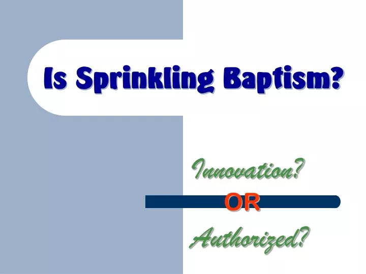 is sprinkling baptism