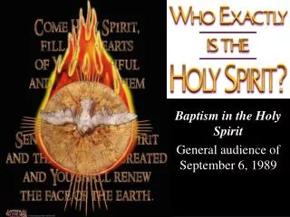 Baptism in the Holy Spirit General audience of September 6, 1989