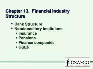 Chapter 13. Financial Industry Structure