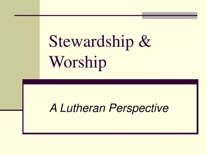 stewardship worship