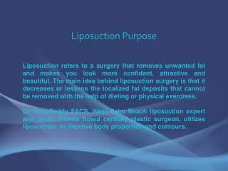 Liposuction - Kris M. Reddy