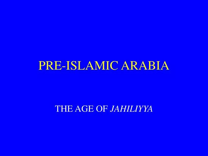 pre islamic arabia