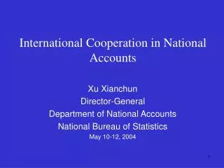 International Cooperation in National Accounts
