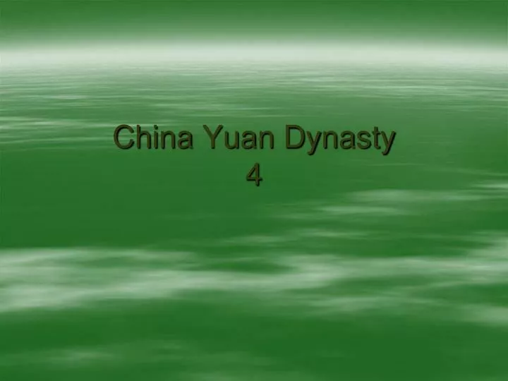 china yuan dynasty 4