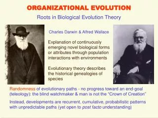 ORGANIZATIONAL EVOLUTION