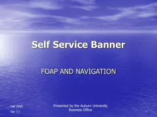 Self Service Banner