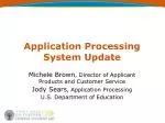 Application Processing System Update - slide 1