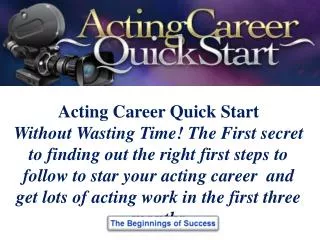 Acting Career Information