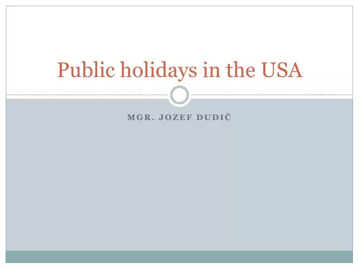 public holidays in the usa