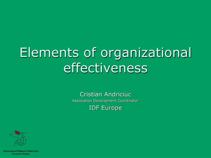 elements of organizational effectiveness