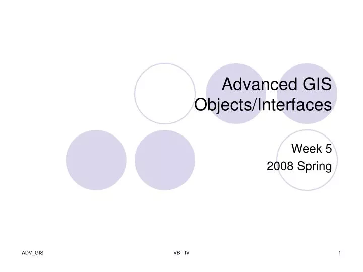 advanced gis objects interfaces