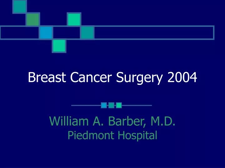 breast cancer surgery 2004