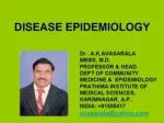 DISEASE EPIDEMIOLOGY - slide 1