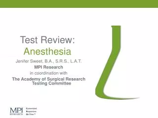 Test Review: Anesthesia
