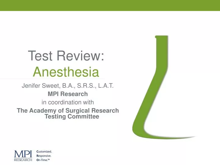 test review anesthesia