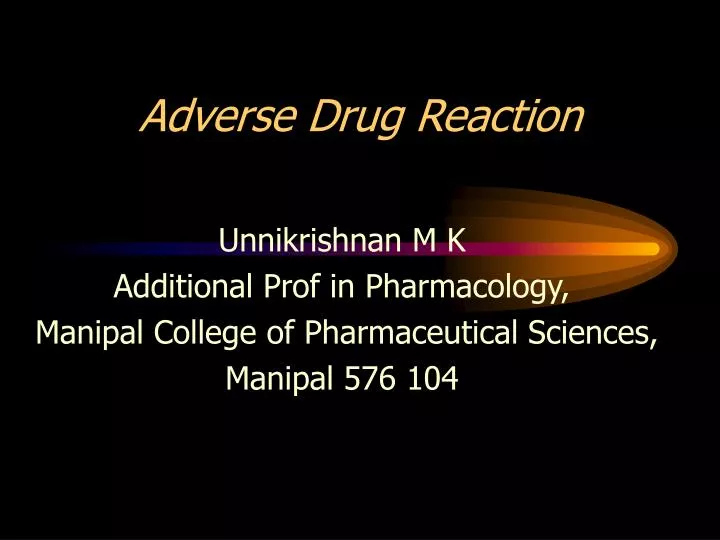 adverse drug reaction