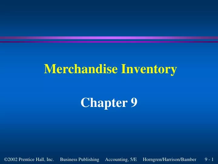 merchandise inventory