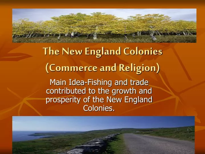 the new england colonies commerce and religion