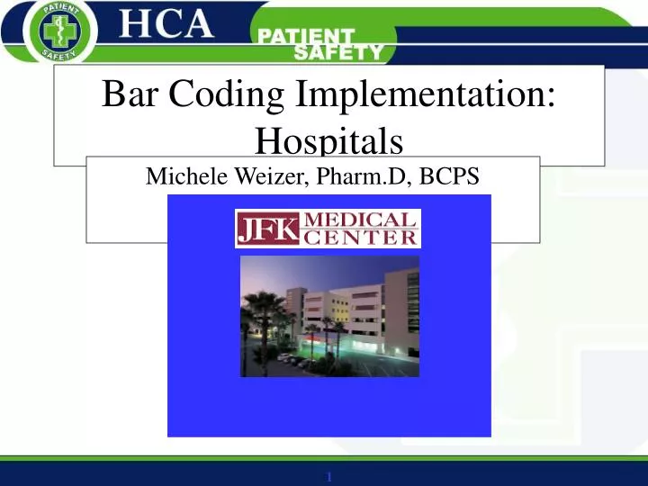 bar coding implementation hospitals
