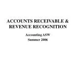 ACCOUNTS RECEIVABLE &amp; REVENUE RECOGNITION - slide 1