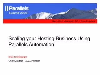 Scaling your Hosting Business Using Parallels Automation