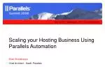 Scaling your Hosting Business Using Parallels Automation - slide 1
