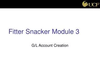 Fitter Snacker Module 3