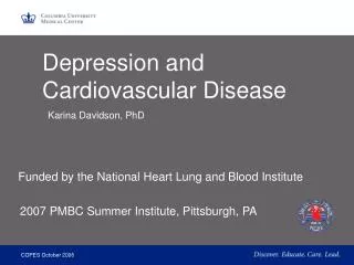Depression and Cardiovascular Disease