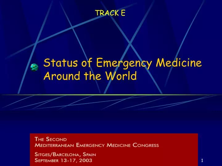 status of emergency medicine around the world