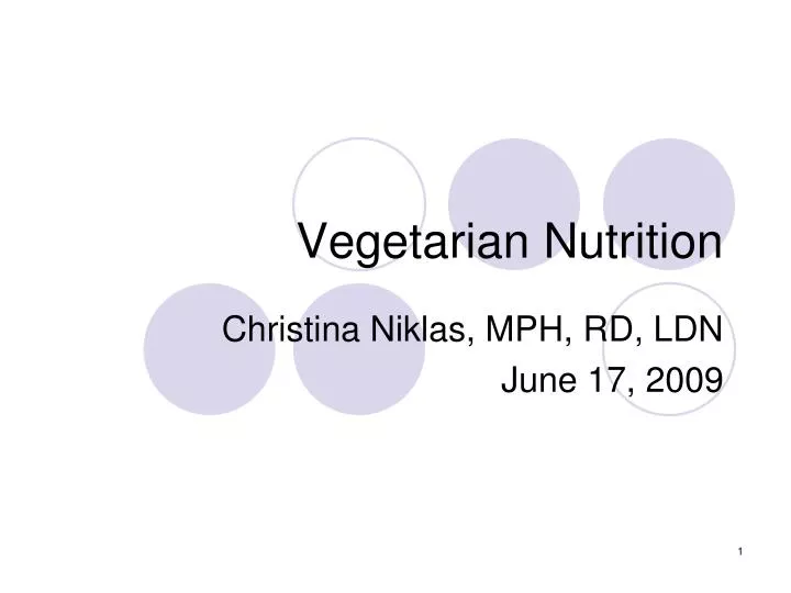vegetarian nutrition
