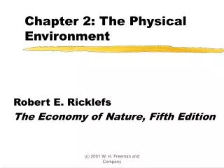 Chapter 2: The Physical Environment