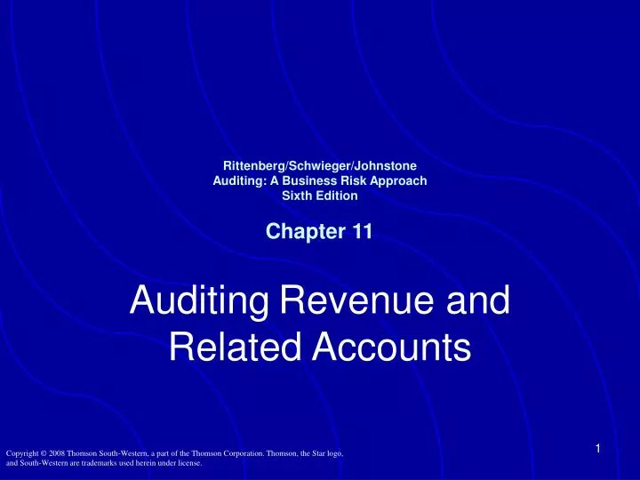 rittenberg schwieger johnstone auditing a business risk approach sixth edition chapter 11