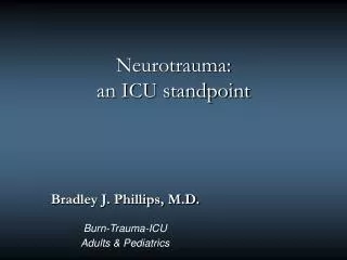 Neurotrauma: an ICU standpoint